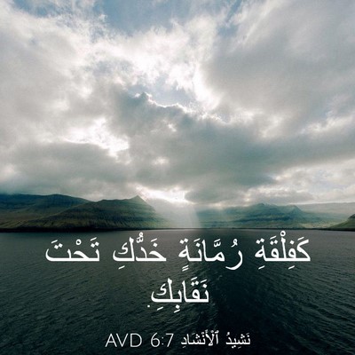 Picture 03 - نَشِيدُ ٱلْأَنْشَادِ 6:7 AVD - كَفِلْقَةِ رُمَّانَةٍ - Bible Verse Picture