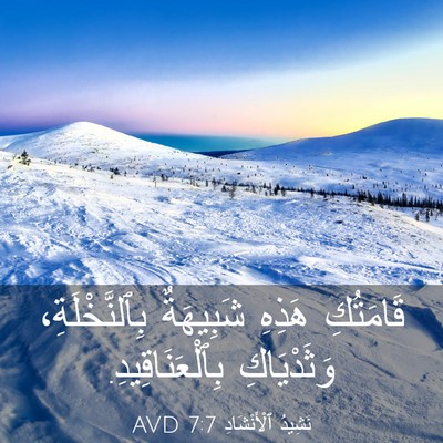 Picture 03 - نَشِيدُ ٱلْأَنْشَادِ 7:7 AVD - قَامَتُكِ هَذِهِ - Bible Verse Picture