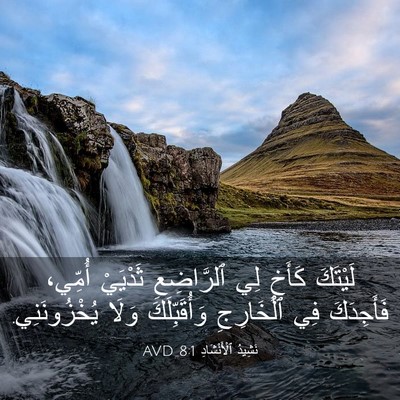 Picture 03 - نَشِيدُ ٱلْأَنْشَادِ 8:1 AVD - لَيْتَكَ كَأَخٍ لِي - Bible Verse Picture