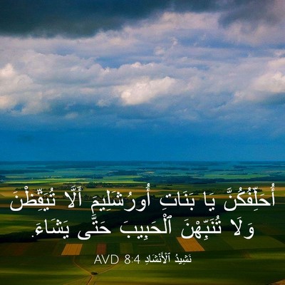 Picture 03 - نَشِيدُ ٱلْأَنْشَادِ 8:4 AVD - أُحَلِّفُكُنَّ يَا - Bible Verse Picture