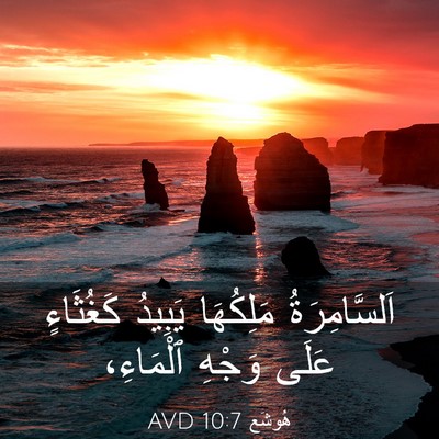 Picture 03 - هُوشَع 10:7 AVD - اَلسَّامِرَةُ مَلِكُهَا - Bible Verse Picture