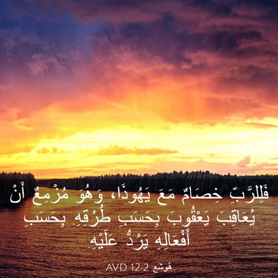 Picture 03 - هُوشَع 12:2 AVD - فَلِلرَّبِّ خِصَامٌ مَعَ - Bible Verse Picture