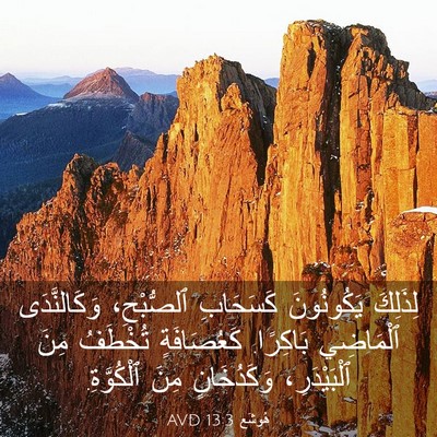 Picture 03 - هُوشَع 13:3 AVD - لِذَلِكَ يَكُونُونَ - Bible Verse Picture