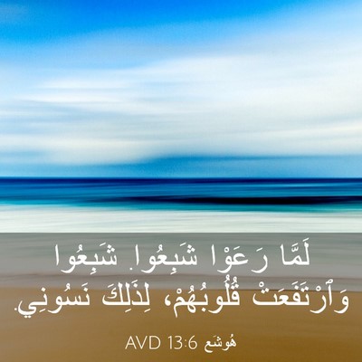 Picture 03 - هُوشَع 13:6 AVD - لَمَّا رَعَوْا شَبِعُوا. - Bible Verse Picture