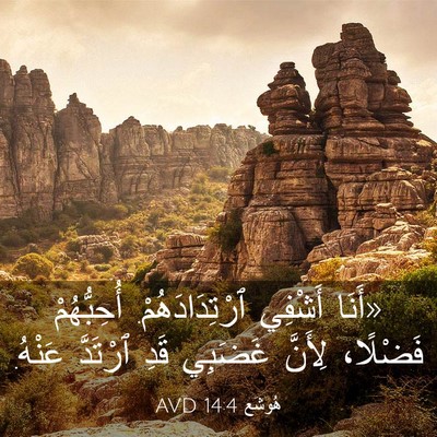 Picture 03 - هُوشَع 14:4 AVD - «أَنَا أَشْفِي - Bible Verse Picture