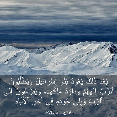 Picture 03 - هُوشَع 3:5 AVD - بَعْدَ ذَلِكَ يَعُودُ - Bible Verse Picture