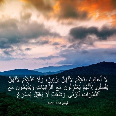 Picture 03 - هُوشَع 4:14 AVD - لَا أُعَاقِبُ بَنَاتِكُمْ - Bible Verse Picture