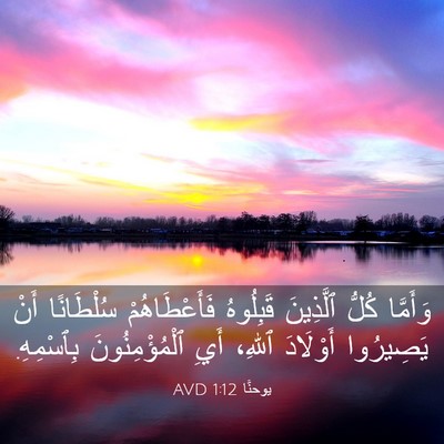 Picture 03 - يوحنَّا 1:12 AVD - وَأَمَّا كُلُّ ٱلَّذِينَ - Bible Verse Picture
