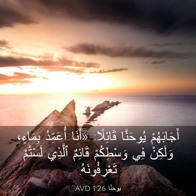 Picture 03 - يوحنَّا 1:26 AVD - أَجَابَهُمْ يُوحَنَّا - Bible Verse Picture
