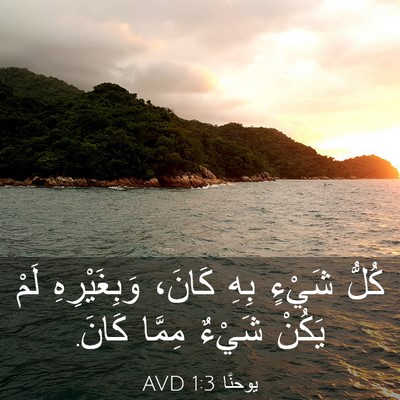 Picture 03 - يوحنَّا 1:3 AVD - كُلُّ شَيْءٍ بِهِ كَانَ، - Bible Verse Picture