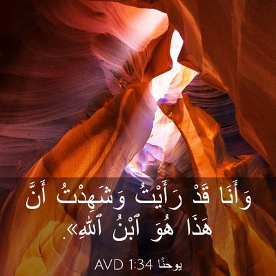 Picture 03 - يوحنَّا 1:34 AVD - وَأَنَا قَدْ رَأَيْتُ - Bible Verse Picture