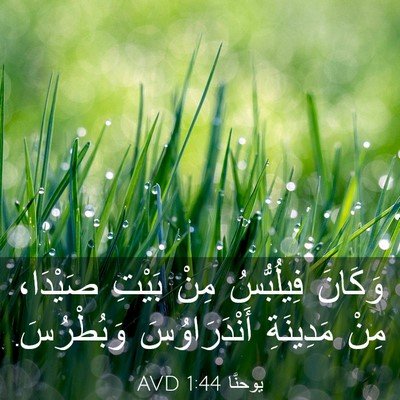 Picture 03 - يوحنَّا 1:44 AVD - وَكَانَ فِيلُبُّسُ مِنْ - Bible Verse Picture