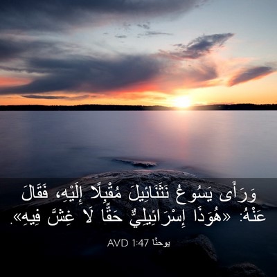 Picture 03 - يوحنَّا 1:47 AVD - وَرَأَى يَسُوعُ - Bible Verse Picture