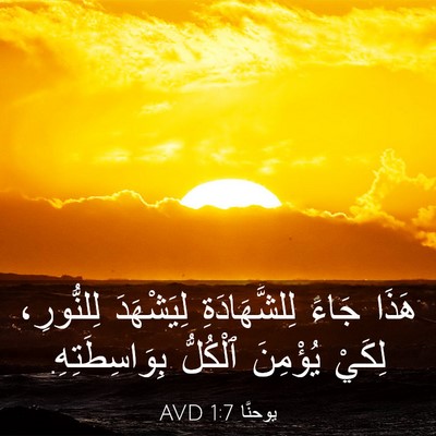 Picture 03 - يوحنَّا 1:7 AVD - هَذَا جَاءَ لِلشَّهَادَةِ - Bible Verse Picture