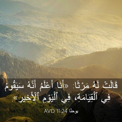 Picture 03 - يوحنَّا 11:24 AVD - قَالَتْ لَهُ مَرْثَا: - Bible Verse Picture