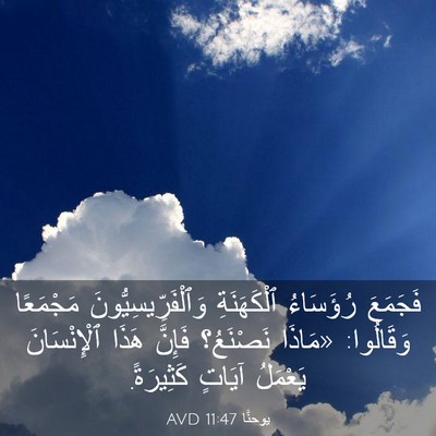 Picture 03 - يوحنَّا 11:47 AVD - فَجَمَعَ رُؤَسَاءُ - Bible Verse Picture