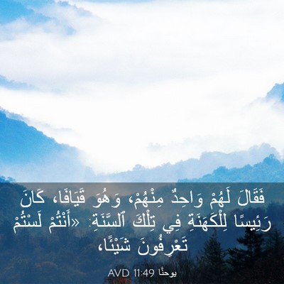 Picture 03 - يوحنَّا 11:49 AVD - فَقَالَ لَهُمْ وَاحِدٌ - Bible Verse Picture