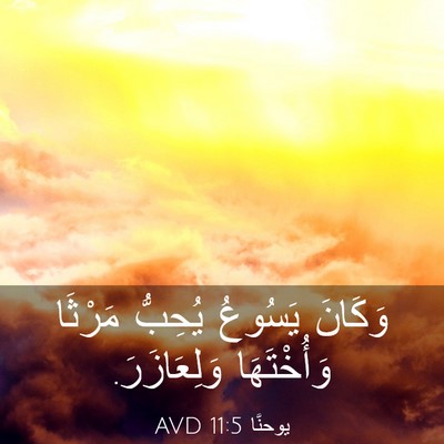 Picture 03 - يوحنَّا 11:5 AVD - وَكَانَ يَسُوعُ يُحِبُّ - Bible Verse Picture