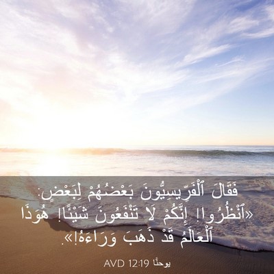 Picture 03 - يوحنَّا 12:19 AVD - فَقَالَ ٱلْفَرِّيسِيُّونَ - Bible Verse Picture