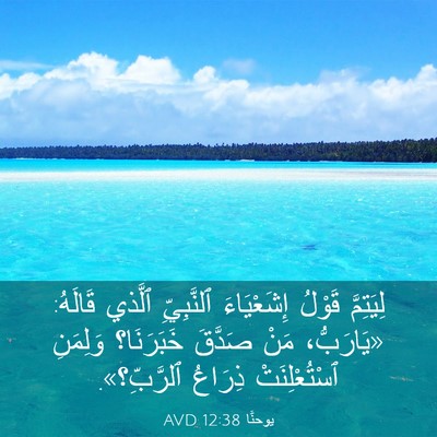 Picture 03 - يوحنَّا 12:38 AVD - لِيَتِمَّ قَوْلُ - Bible Verse Picture
