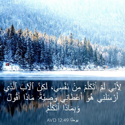 Picture 03 - يوحنَّا 12:49 AVD - لِأَنِّي لَمْ أَتَكَلَّمْ - Bible Verse Picture