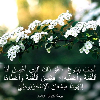 Picture 03 - يوحنَّا 13:26 AVD - أَجَابَ يَسُوعُ: «هُوَ - Bible Verse Picture
