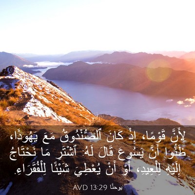 Picture 03 - يوحنَّا 13:29 AVD - لِأَنَّ قَوْمًا، إِذْ - Bible Verse Picture