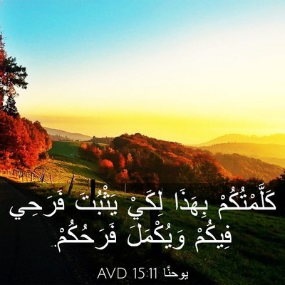 Picture 03 - يوحنَّا 15:11 AVD - كَلَّمْتُكُمْ بِهَذَا - Bible Verse Picture