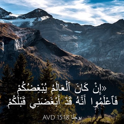 Picture 03 - يوحنَّا 15:18 AVD - «إِنْ كَانَ ٱلْعَالَمُ - Bible Verse Picture