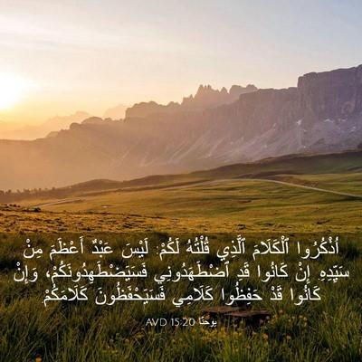 Picture 03 - يوحنَّا 15:20 AVD - اُذْكُرُوا ٱلْكَلَامَ - Bible Verse Picture