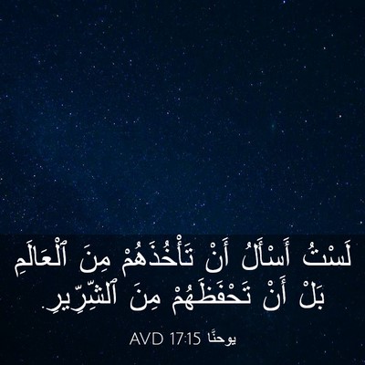 Picture 03 - يوحنَّا 17:15 AVD - لَسْتُ أَسْأَلُ أَنْ - Bible Verse Picture