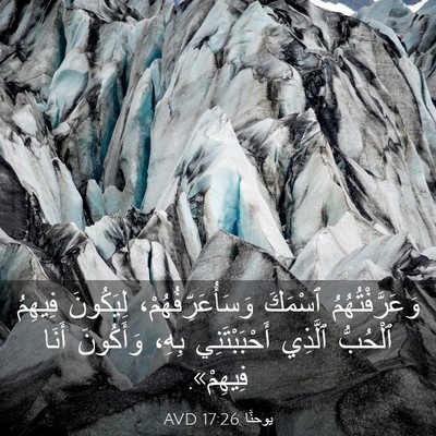 Picture 03 - يوحنَّا 17:26 AVD - وَعَرَّفْتُهُمُ ٱسْمَكَ - Bible Verse Picture