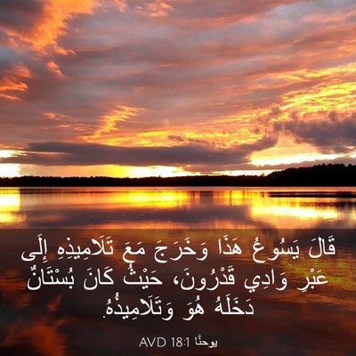 Picture 03 - يوحنَّا 18:1 AVD - قَالَ يَسُوعُ هَذَا - Bible Verse Picture