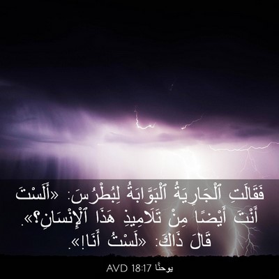 Picture 03 - يوحنَّا 18:17 AVD - فَقَالَتِ ٱلْجَارِيَةُ - Bible Verse Picture