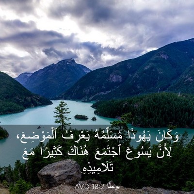 Picture 03 - يوحنَّا 18:2 AVD - وَكَانَ يَهُوذَا - Bible Verse Picture