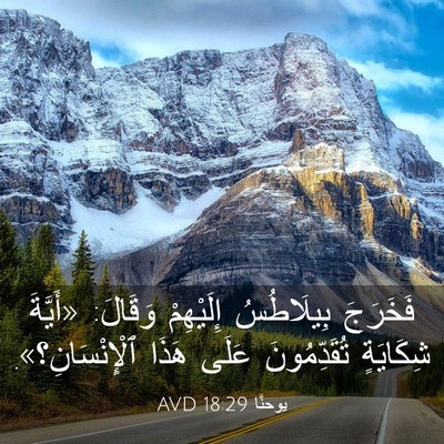 Picture 03 - يوحنَّا 18:29 AVD - فَخَرَجَ بِيلَاطُسُ - Bible Verse Picture