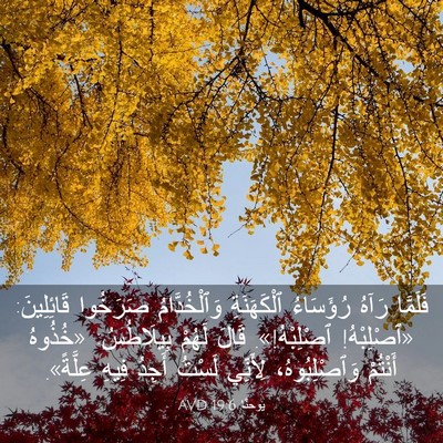 Picture 03 - يوحنَّا 19:6 AVD - فَلَمَّا رَآهُ رُؤَسَاءُ - Bible Verse Picture