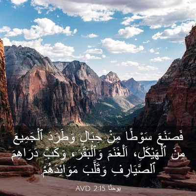 Picture 03 - يوحنَّا 2:15 AVD - فَصَنَعَ سَوْطًا مِنْ - Bible Verse Picture