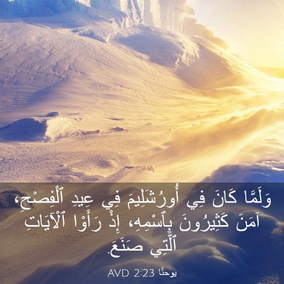 Picture 03 - يوحنَّا 2:23 AVD - وَلَمَّا كَانَ فِي - Bible Verse Picture