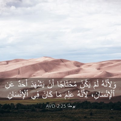 Picture 03 - يوحنَّا 2:25 AVD - وَلِأَنَّهُ لَمْ يَكُنْ - Bible Verse Picture