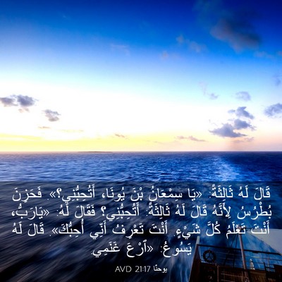 Picture 03 - يوحنَّا 21:17 AVD - قَالَ لَهُ ثَالِثَةً: «يَا - Bible Verse Picture
