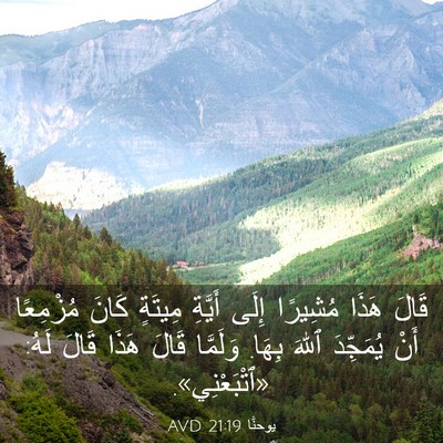 Picture 03 - يوحنَّا 21:19 AVD - قَالَ هَذَا مُشِيرًا إِلَى - Bible Verse Picture