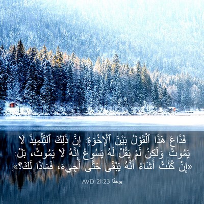 Picture 03 - يوحنَّا 21:23 AVD - فَذَاعَ هَذَا ٱلْقَوْلُ - Bible Verse Picture