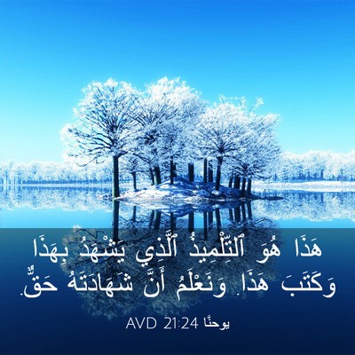Picture 03 - يوحنَّا 21:24 AVD - هَذَا هُوَ ٱلتِّلْمِيذُ - Bible Verse Picture