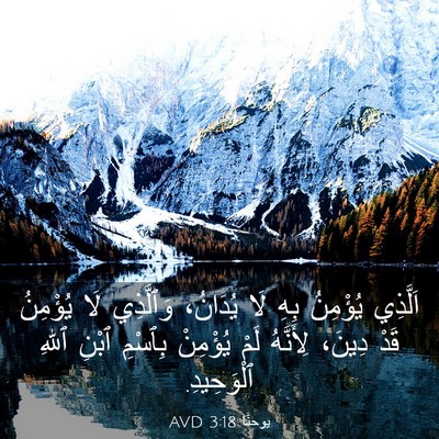 Picture 03 - يوحنَّا 3:18 AVD - اَلَّذِي يُؤْمِنُ بِهِ لَا - Bible Verse Picture