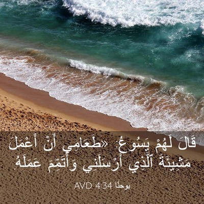 Picture 03 - يوحنَّا 4:34 AVD - قَالَ لَهُمْ يَسُوعُ: - Bible Verse Picture