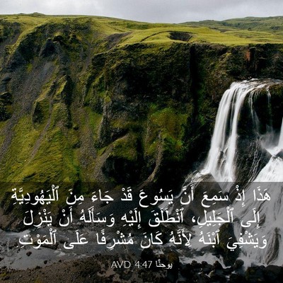 Picture 03 - يوحنَّا 4:47 AVD - هَذَا إِذْ سَمِعَ أَنَّ - Bible Verse Picture