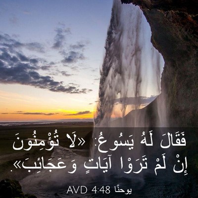 Picture 03 - يوحنَّا 4:48 AVD - فَقَالَ لَهُ يَسُوعُ: «لَا - Bible Verse Picture