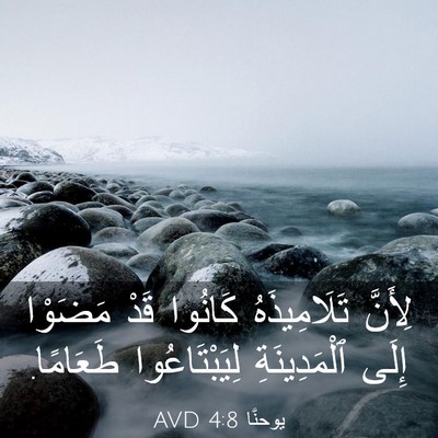 Picture 03 - يوحنَّا 4:8 AVD - لِأَنَّ تَلَامِيذَهُ - Bible Verse Picture