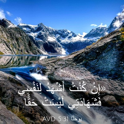 Picture 03 - يوحنَّا 5:31 AVD - «إِنْ كُنْتُ أَشْهَدُ - Bible Verse Picture